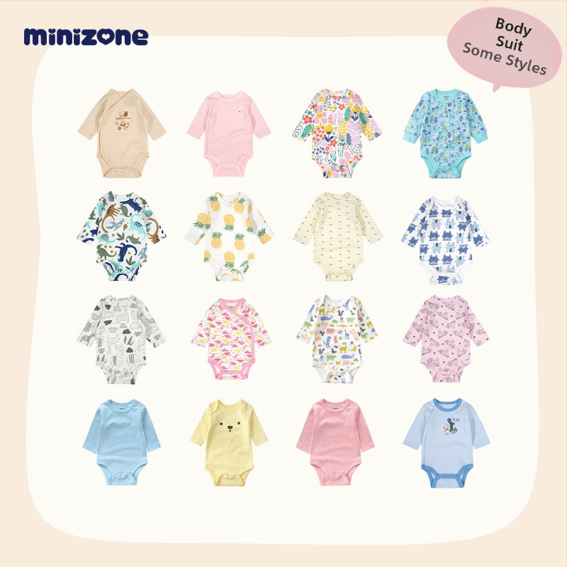 minizone Zīdaiņu dāvanu kaste – Daudzveidīgs 10 gabalu kokvilnas apģērbu komplekts, garas piedurknes džemperis, mīksts audums, vecums 0–12 mēneši