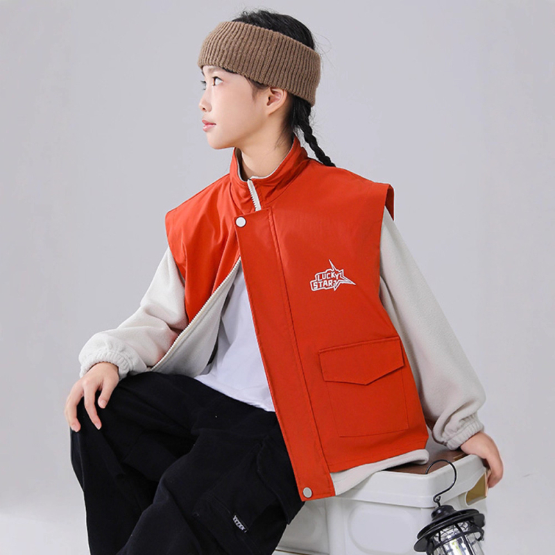 Detská fleecová bunda s stojacím golierom, zipsom, dlhé rukávy, krátka dĺžka