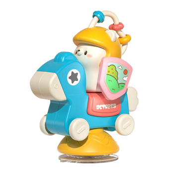 Hariduslik mitmekülgne mänguasi imikutele, kinnituvaga karusel, pöörlev tuuleveski, libisev auto, plastikust konstruktsioon, vanus 0–3 aastat