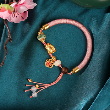 Dragon Knot ručne pletený náramok z šnúrky s uzáverom (Hirback vzor)