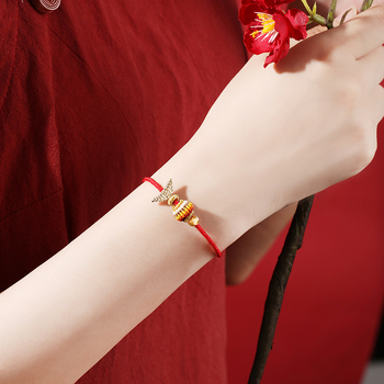 Dragon Knot ručne pletený náramok z šnúrky s uzáverom (Hirback vzor)