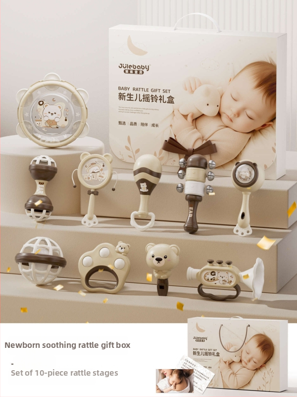 JuLeBaby Plastmassist käeshoitav mänguasi beebidele 0-6 kuud — plastmassist haareatav mänguasi, trumm ja helin — tootekood LS-137LH