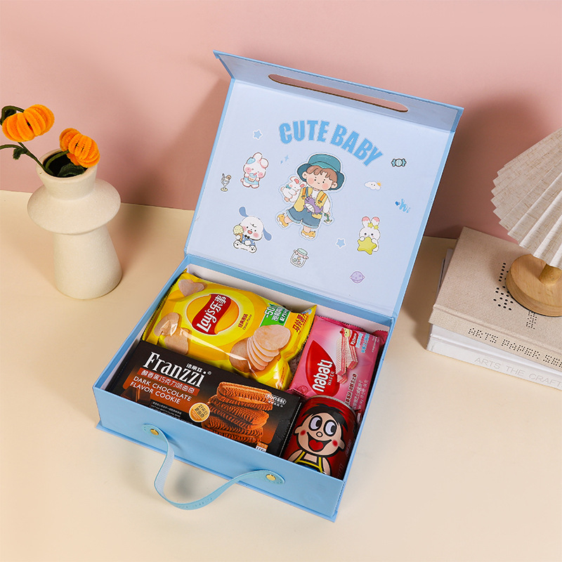 Τετράγωνο κουτί δώρου από χαρτί, στυλ καρτούν, κατάλληλο για γάμους