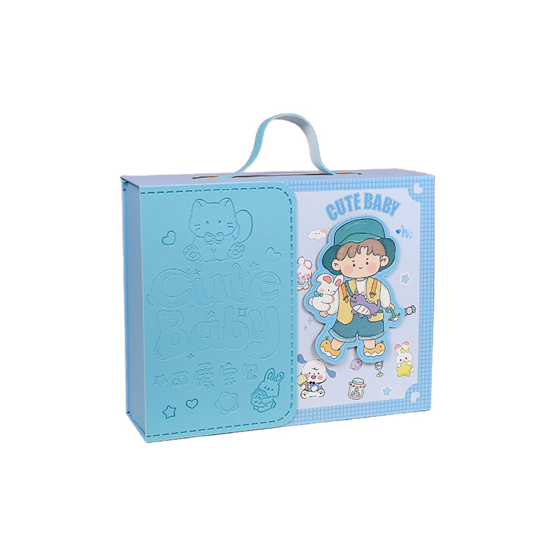 Τετράγωνο κουτί δώρου από χαρτί, στυλ καρτούν, κατάλληλο για γάμους