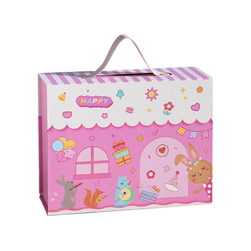 Празна правоъгълна кутия за подаръци за детска церемония (№ на артикул: X-727/X-728; Форма: правоъгълна; Материал: твърд картон; Стил: китайски)