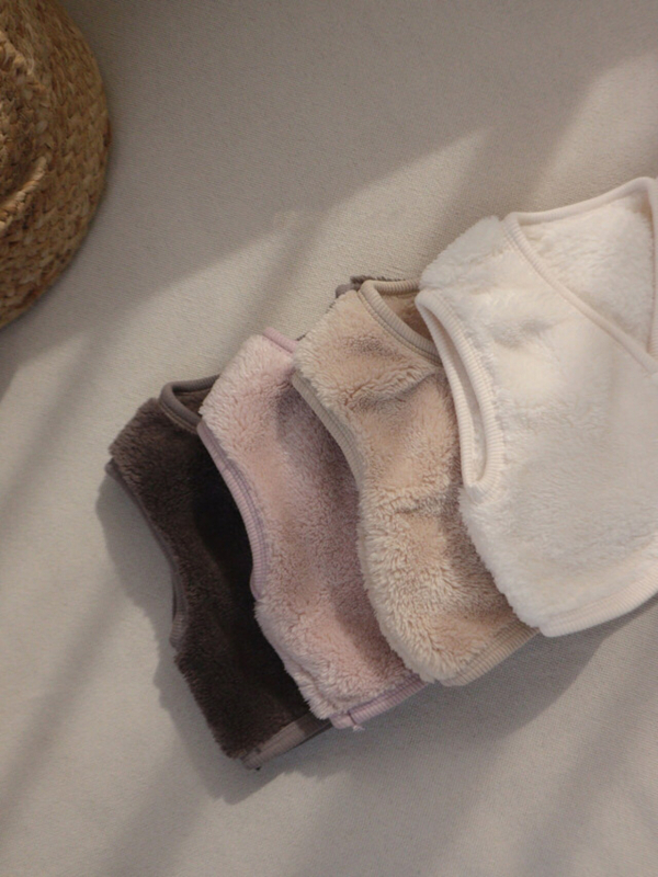 Detská vest v kórejskom štýle, hustý polyester s bavlnenou podšívkou, bez kapucne, zapínanie na jeden rad gombíkov, vhodná pre 0–1 rok