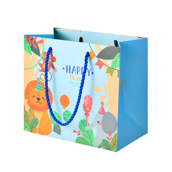 Подаръчна торбичка с мультяшен дизайн, офсетен печат, персонализирано лого, 250 г картон, марка Lei Lei