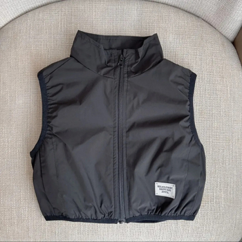 Detská vesta bez rukávov - Casual tri ochrany, pulóver štýl, jednobarevný materiál 60% bavlna s polyesterovou podšívkou, jar-jesen, pre dievčatá 3–8 rokov