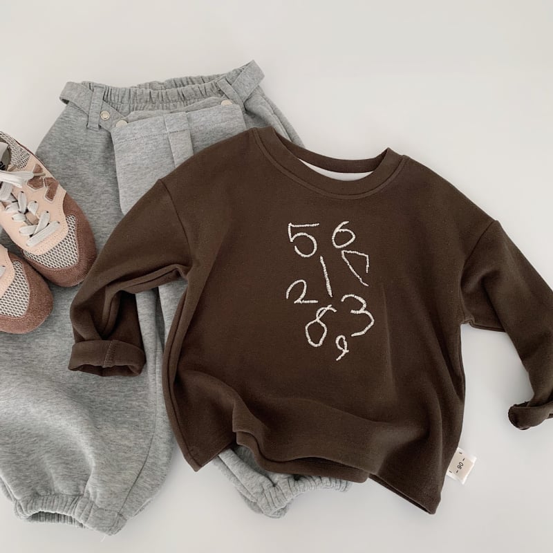 Dječja majica s dugim rukavima, unisex, korejski stil, s natpisom slovima, poliester 65,7%, bez kapulje, za uzrast 3-8 godina