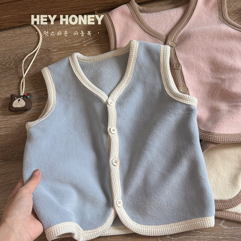 Dječji cardigan vest od flisa s Cat Velvet tkaninom, glavni materijal poliester, punilo poliester, zatvaranje s jednim redom kopči