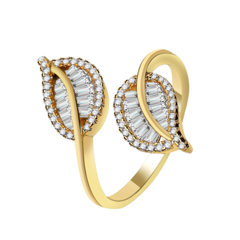 Vario geometrijinis atviras žiedas su cirkonija – Rakol, 2025 m. vasaros kolekcija