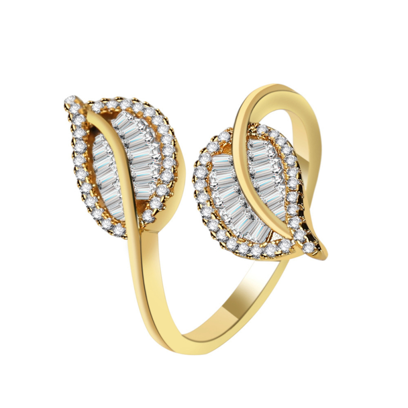 Vario geometrijinis atviras žiedas su cirkonija – Rakol, 2025 m. vasaros kolekcija