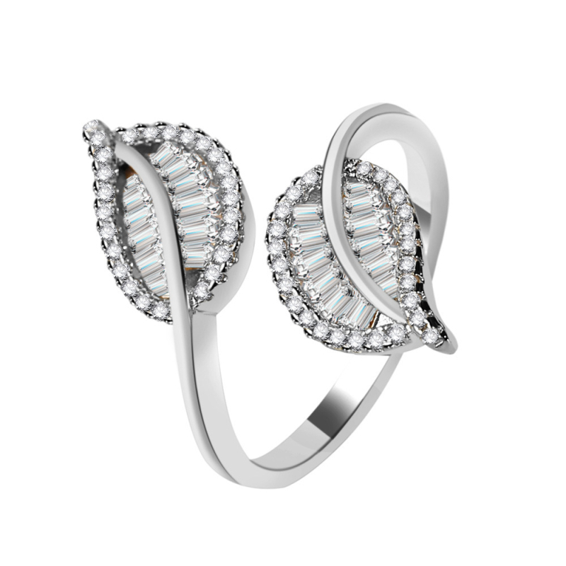 Vario geometrijinis atviras žiedas su cirkonija – Rakol, 2025 m. vasaros kolekcija