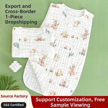 Zīdaiņu guļammaiss vestes stilā, tīrs kokvilnas audums, kokvilnas pildījums, augļu karikatūras dizains