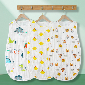 Zīdaiņu guļammaiss vestes stilā, tīrs kokvilnas audums, kokvilnas pildījums, augļu karikatūras dizains