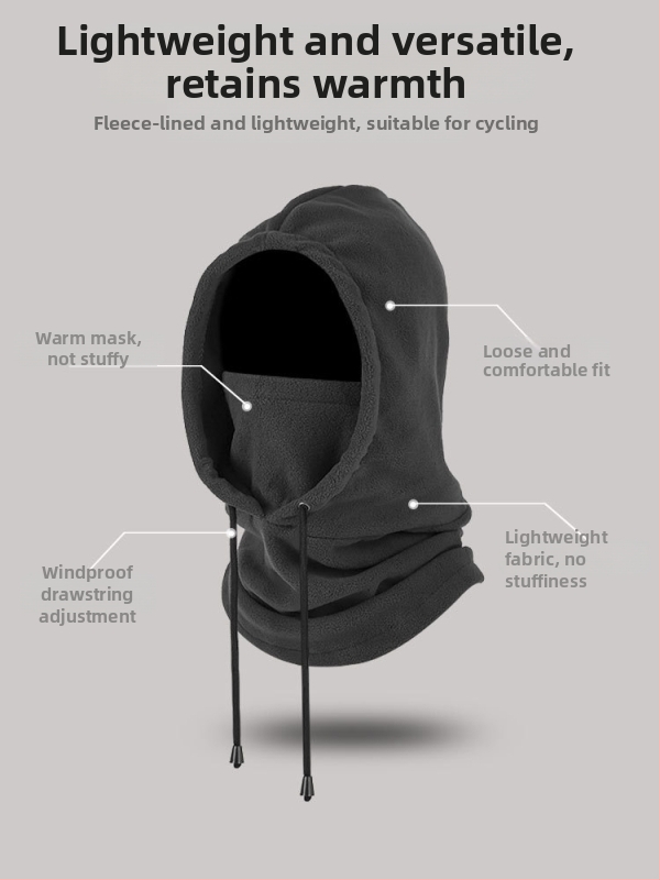 Extreme balaclava na jazdu, polyester, unisex, zimná plná tvárová maska, prispôsobiteľná