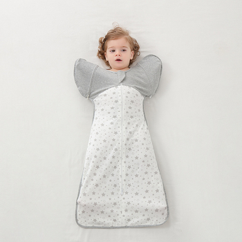 Sac de dormit pentru nou-născuți, bumbac pur 95%+, căptușeală bumbac pur 95%+, fermoar din nailon, pentru vârsta 0–1 an, potrivit pentru vară-primăvară-toamnă.