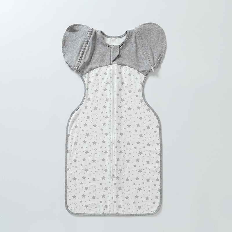 Sac de dormit pentru nou-născuți, bumbac pur 95%+, căptușeală bumbac pur 95%+, fermoar din nailon, pentru vârsta 0–1 an, potrivit pentru vară-primăvară-toamnă.
