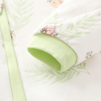 Sac de dormit pentru bebeluși cu picioare separate și mâneci lungi, iarnă–toamnă, umplutură 120 g poliester-pamuk, exterior din bumbac, fermoar din nylon