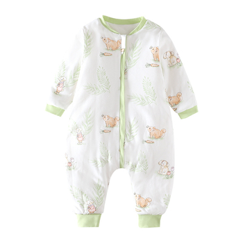 Sac de dormit pentru bebeluși cu picioare separate și mâneci lungi, iarnă–toamnă, umplutură 120 g poliester-pamuk, exterior din bumbac, fermoar din nylon