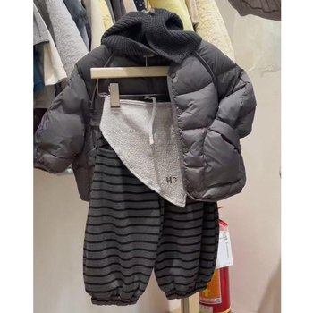 Dječji dvodijelni pamučni zimski set, unisex, korejski stil, zatvarač, mekana tkanina