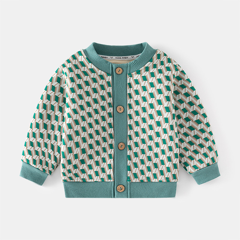 Laste fleecega cardigan, pikkade varrukatega, ühepoolne eesmine kinnis, paks polüesterkangas, polüestervooder