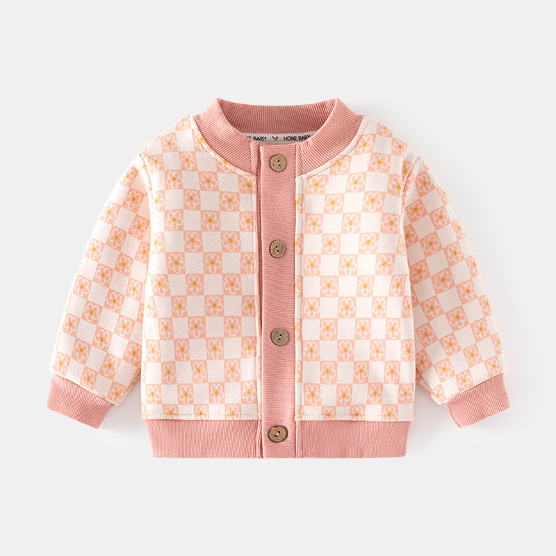 Laste fleecega cardigan, pikkade varrukatega, ühepoolne eesmine kinnis, paks polüesterkangas, polüestervooder