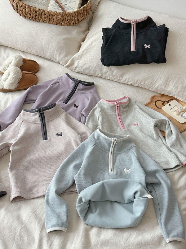 Laste etnilise stiiliga fliisvoodriga soe pikkade varrukatega pullover (ilma kapuutsita), peamine materjal akrüül, vooder polüester, vanus 3–8 aastat