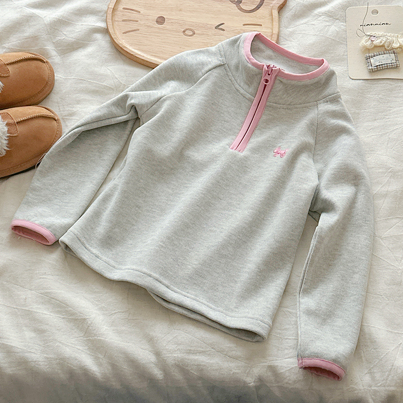 Laste etnilise stiiliga fliisvoodriga soe pikkade varrukatega pullover (ilma kapuutsita), peamine materjal akrüül, vooder polüester, vanus 3–8 aastat