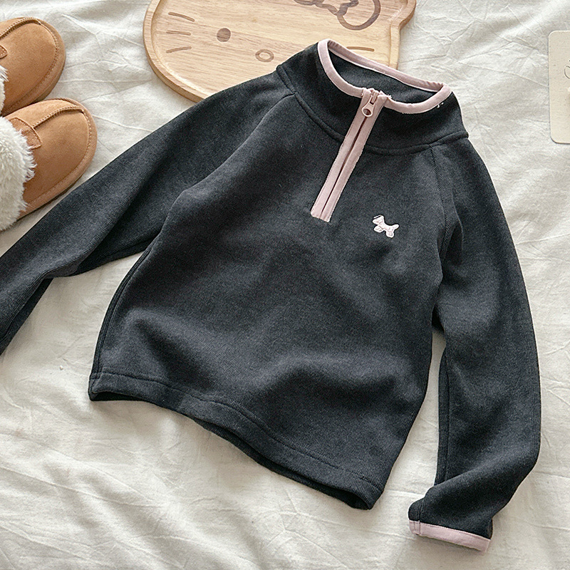 Laste etnilise stiiliga fliisvoodriga soe pikkade varrukatega pullover (ilma kapuutsita), peamine materjal akrüül, vooder polüester, vanus 3–8 aastat