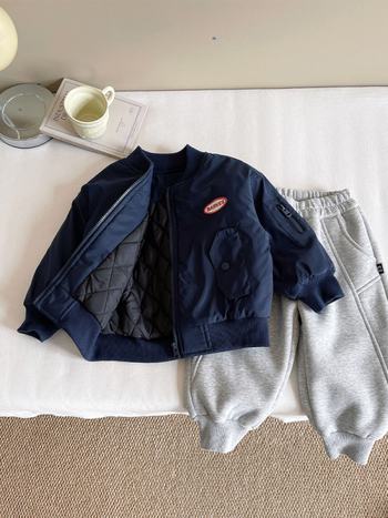 chuanchuanma Ühiskasutatav lastele padi jakk, lukk, V-kaelus, paks polüestrist väline koos puuvillase voodriga, sügis-talv, muster: tähed