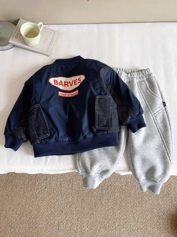 chuanchuanma Ühiskasutatav lastele padi jakk, lukk, V-kaelus, paks polüestrist väline koos puuvillase voodriga, sügis-talv, muster: tähed