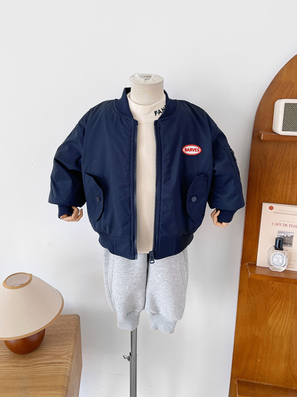 chuanchuanma Ühiskasutatav lastele padi jakk, lukk, V-kaelus, paks polüestrist väline koos puuvillase voodriga, sügis-talv, muster: tähed