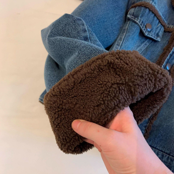 Denim bunda, hrubá bavlna 95%+