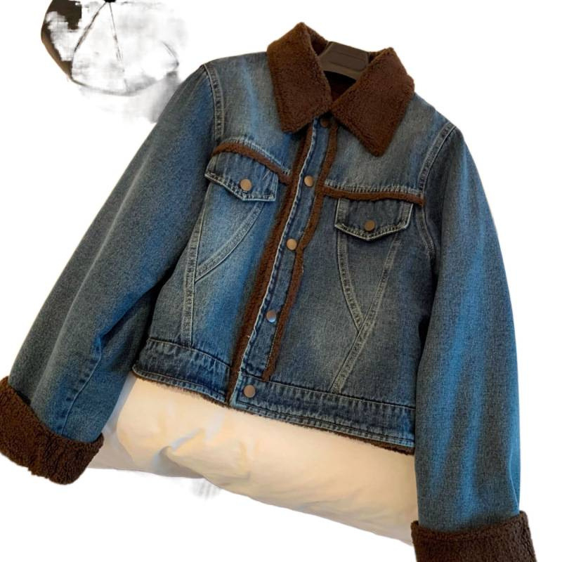 Denim bunda, hrubá bavlna 95%+