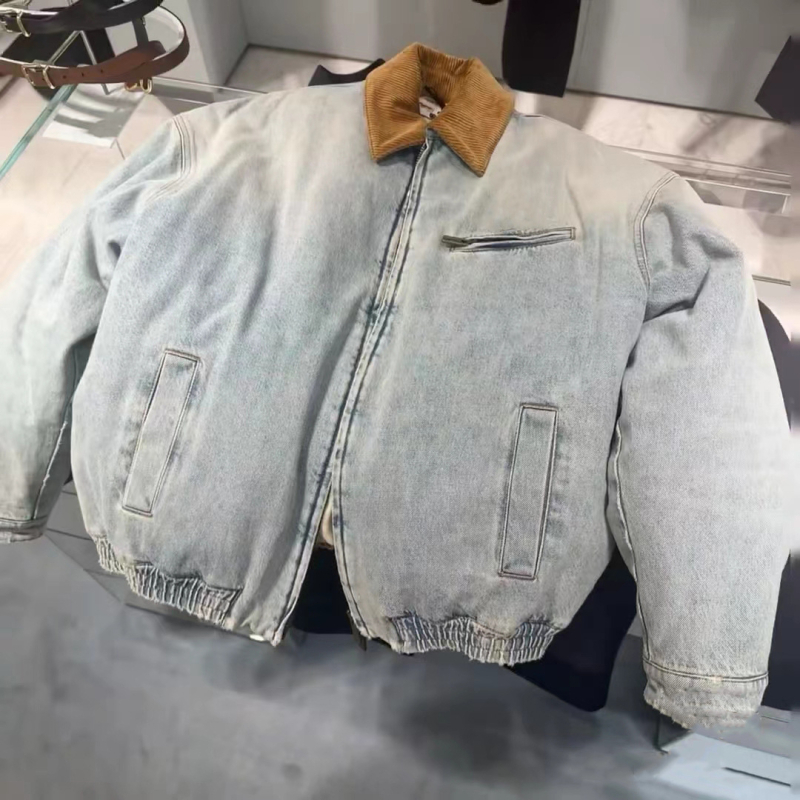 Bavlnený prešívaný kabát, voľný strih, stredná hrúbka, zapínanie na zips, japonsko-kórejský štýl