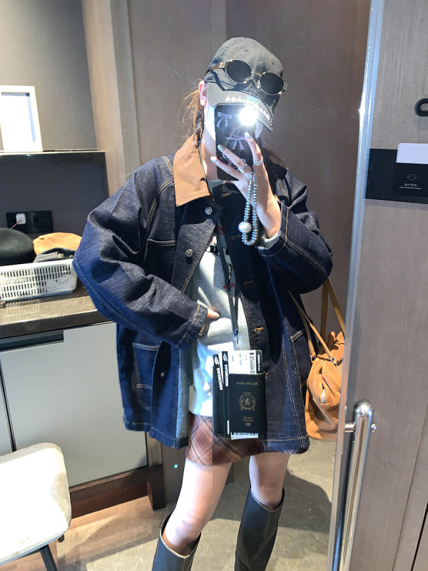 Patchwork sako patchwork, Turn-down golier, stredná dĺžka, dlhé rukávy, rovný strih