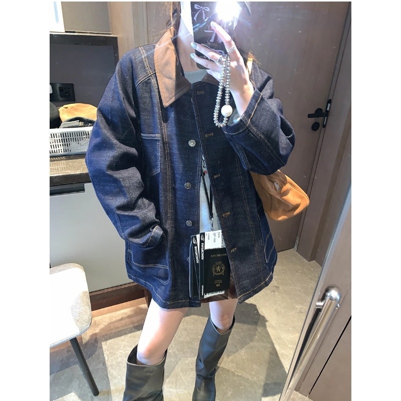 Patchwork sako patchwork, Turn-down golier, stredná dĺžka, dlhé rukávy, rovný strih