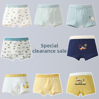 Bērnu kokvilnas bokseršorti zēniem - 95% kokvilna, Kategorija A, Vecums 3–8 gadi