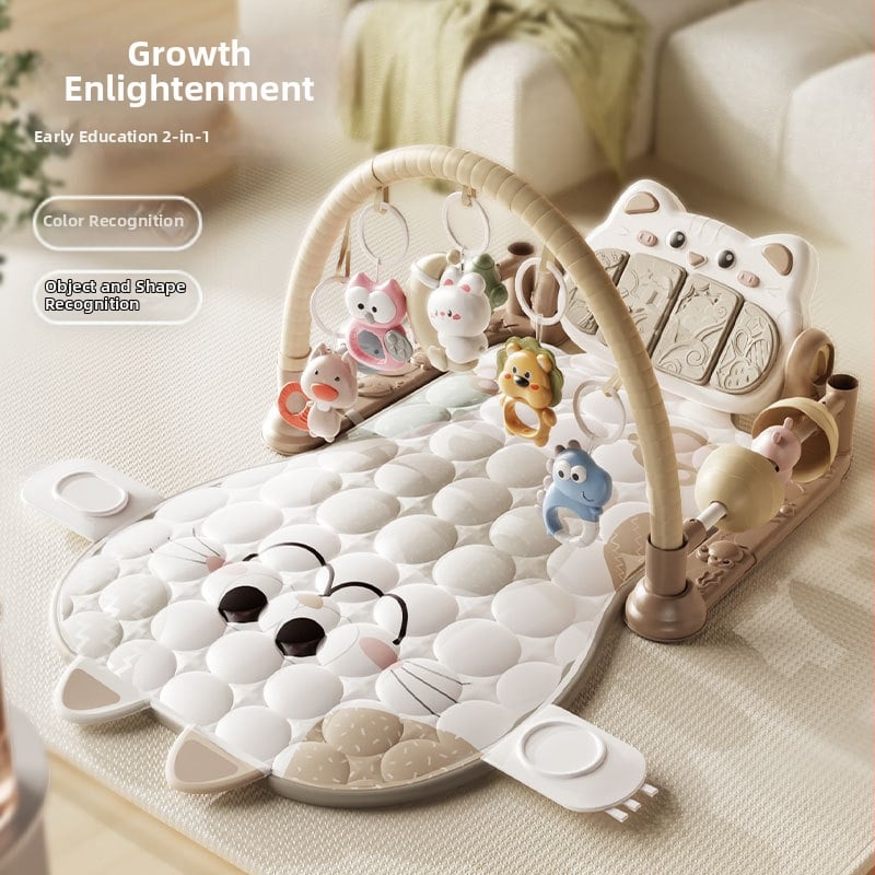 Kūdikių aktyviosios gimnastikos rėmas su nuimamomis pakabinimo dalimis, šviesos muzika ir projekcija — plastikinė žaislas kūdikiams 0–3 m
