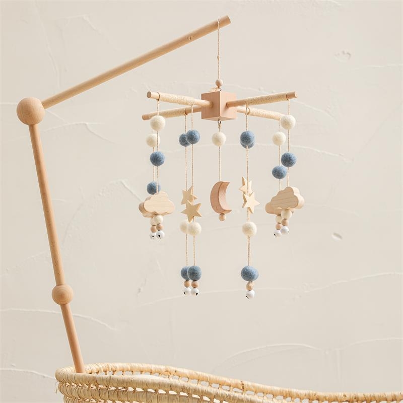 Puidust voodi-kell beebidele 0–3 aastat, Asahi bränd, rahustav mänguasi