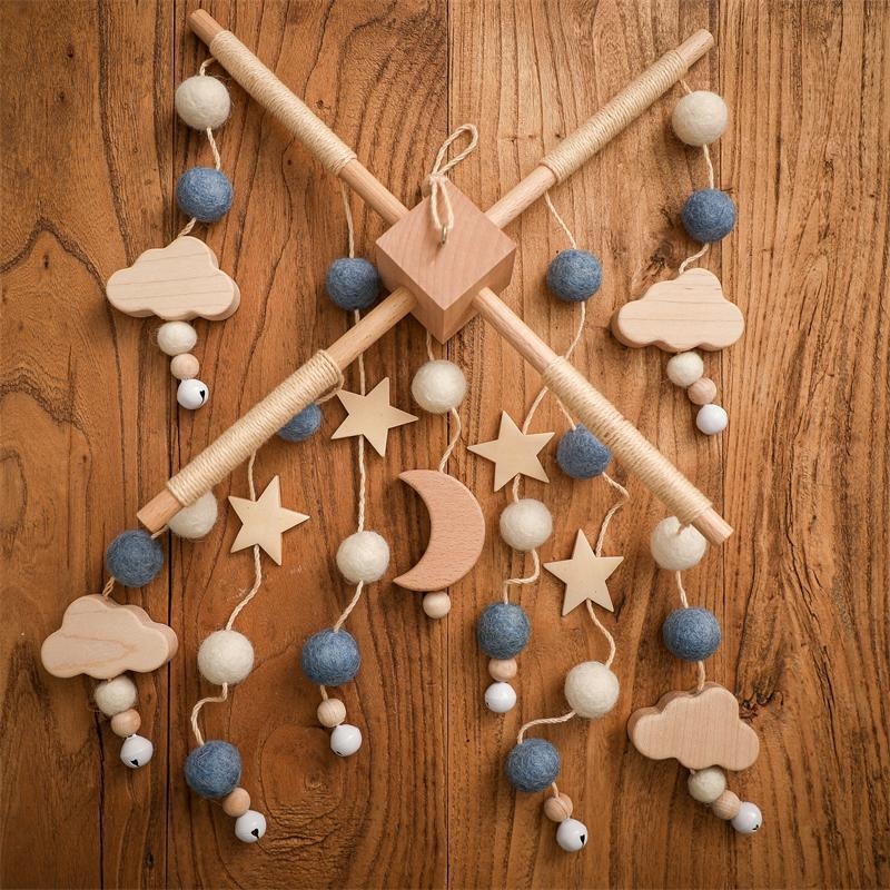 Puidust voodi-kell beebidele 0–3 aastat, Asahi bränd, rahustav mänguasi