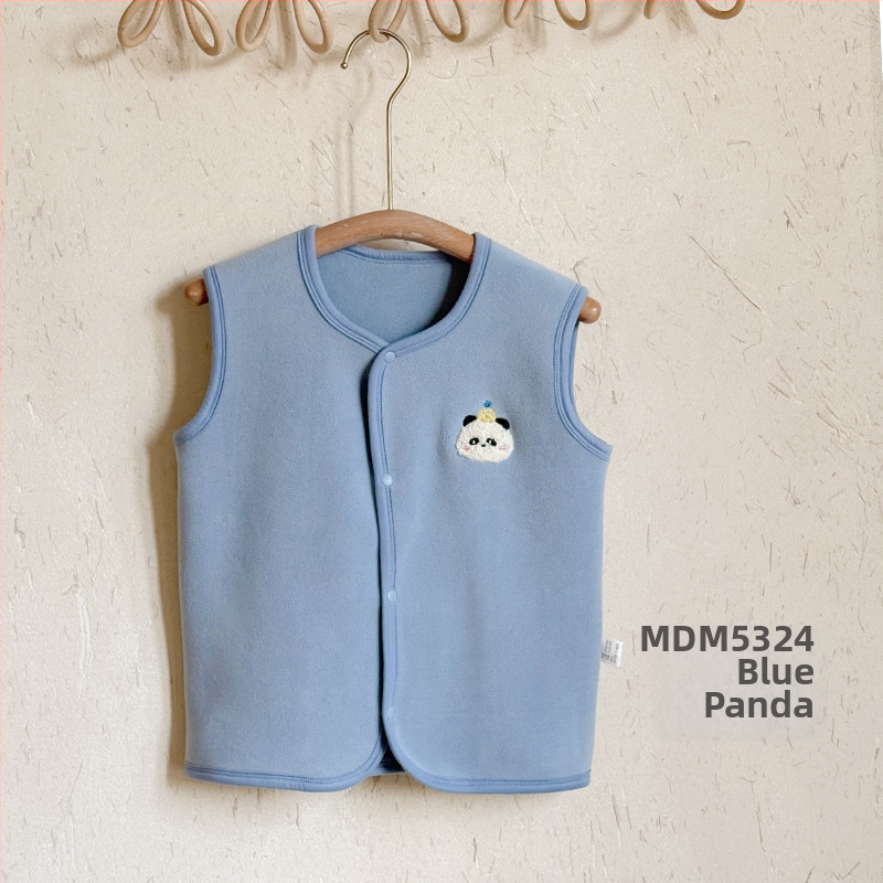 Laste vest – Korea stiilis kardigan, karikatuuri peamotiiv, paks Coral Fleece polüestri voodriga, 3–8 aastat, sügis-talv, kapuutsita, ühe rea nööpidega