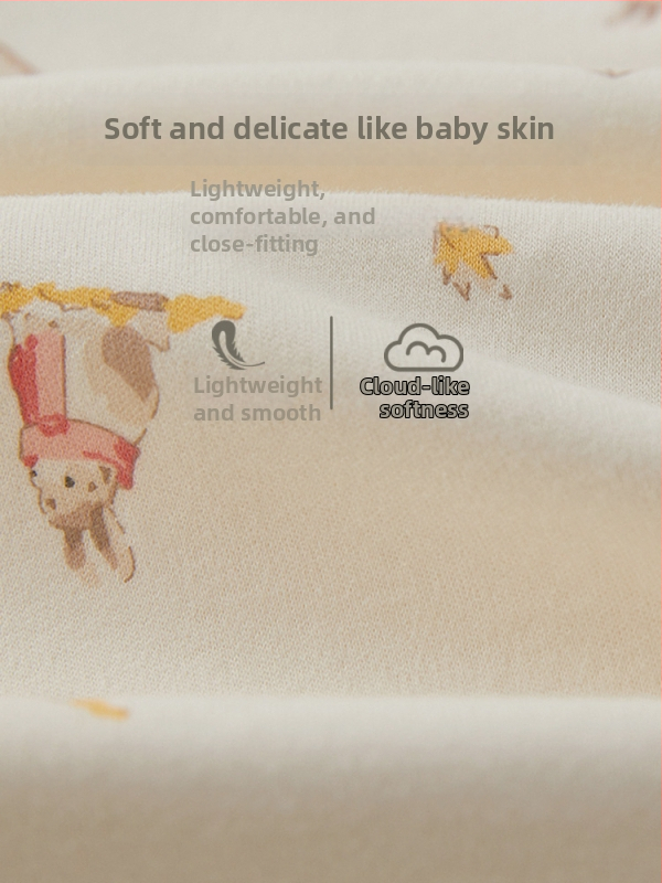 Bērnu apakšveļas komplekts no 100% kokvilnas, zīdaiņiem 0–12 mēneši, apaļš kakla izgriezums, neitrāla dzimuma, dzīvnieku/karikatūru raksts, saglabā siltumu, pavasarim un rudens laikam