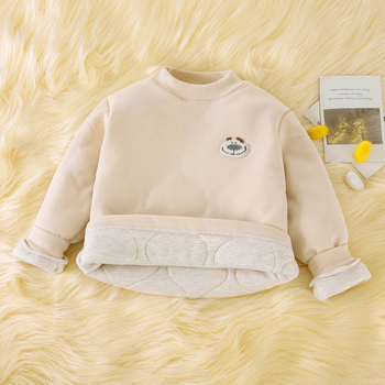 Vaikų žieminis pagrindinis marškinėliai su ilgomis rankovėmis, 92% poliesteris, be kaklo etiketės, saugumo klasė A, žiemos sezonas 2025