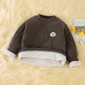 Vaikų žieminis pagrindinis marškinėliai su ilgomis rankovėmis, 92% poliesteris, be kaklo etiketės, saugumo klasė A, žiemos sezonas 2025