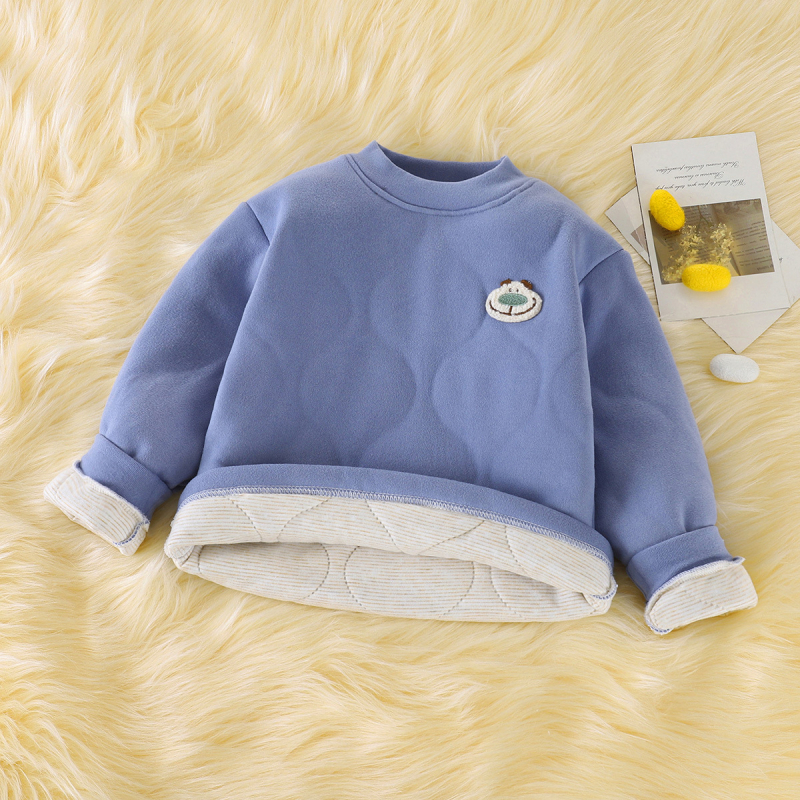 Vaikų žieminis pagrindinis marškinėliai su ilgomis rankovėmis, 92% poliesteris, be kaklo etiketės, saugumo klasė A, žiemos sezonas 2025