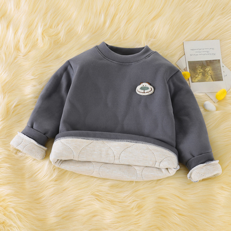 Vaikų žieminis pagrindinis marškinėliai su ilgomis rankovėmis, 92% poliesteris, be kaklo etiketės, saugumo klasė A, žiemos sezonas 2025