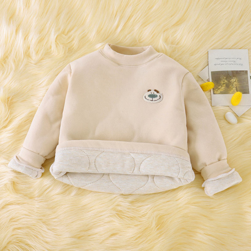 Vaikų žieminis pagrindinis marškinėliai su ilgomis rankovėmis, 92% poliesteris, be kaklo etiketės, saugumo klasė A, žiemos sezonas 2025