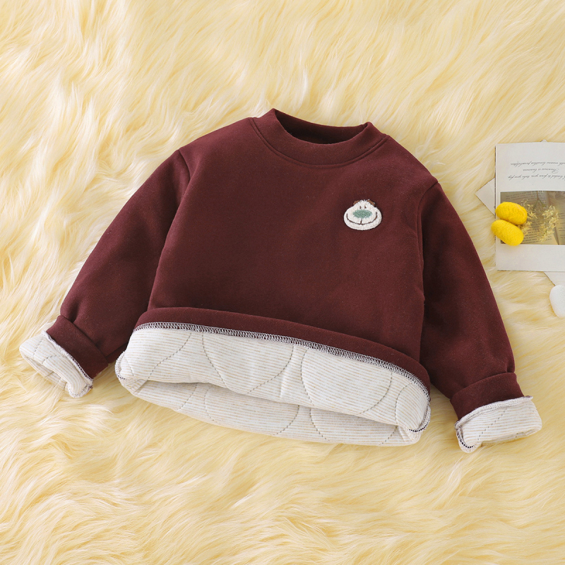 Vaikų žieminis pagrindinis marškinėliai su ilgomis rankovėmis, 92% poliesteris, be kaklo etiketės, saugumo klasė A, žiemos sezonas 2025